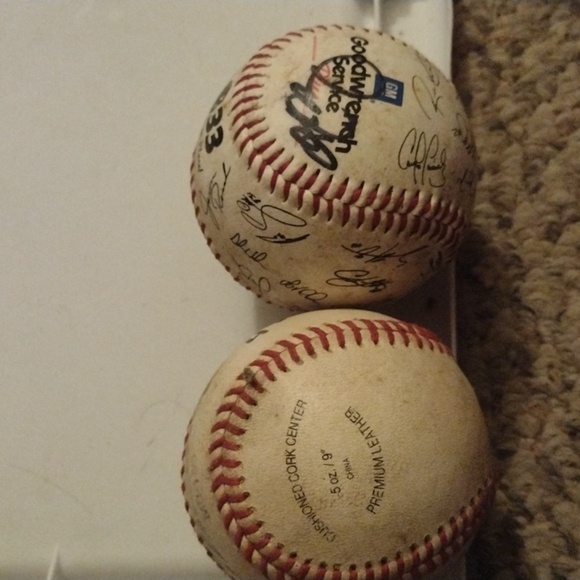 Two Autographed Baseballs - Picture 2 of 2